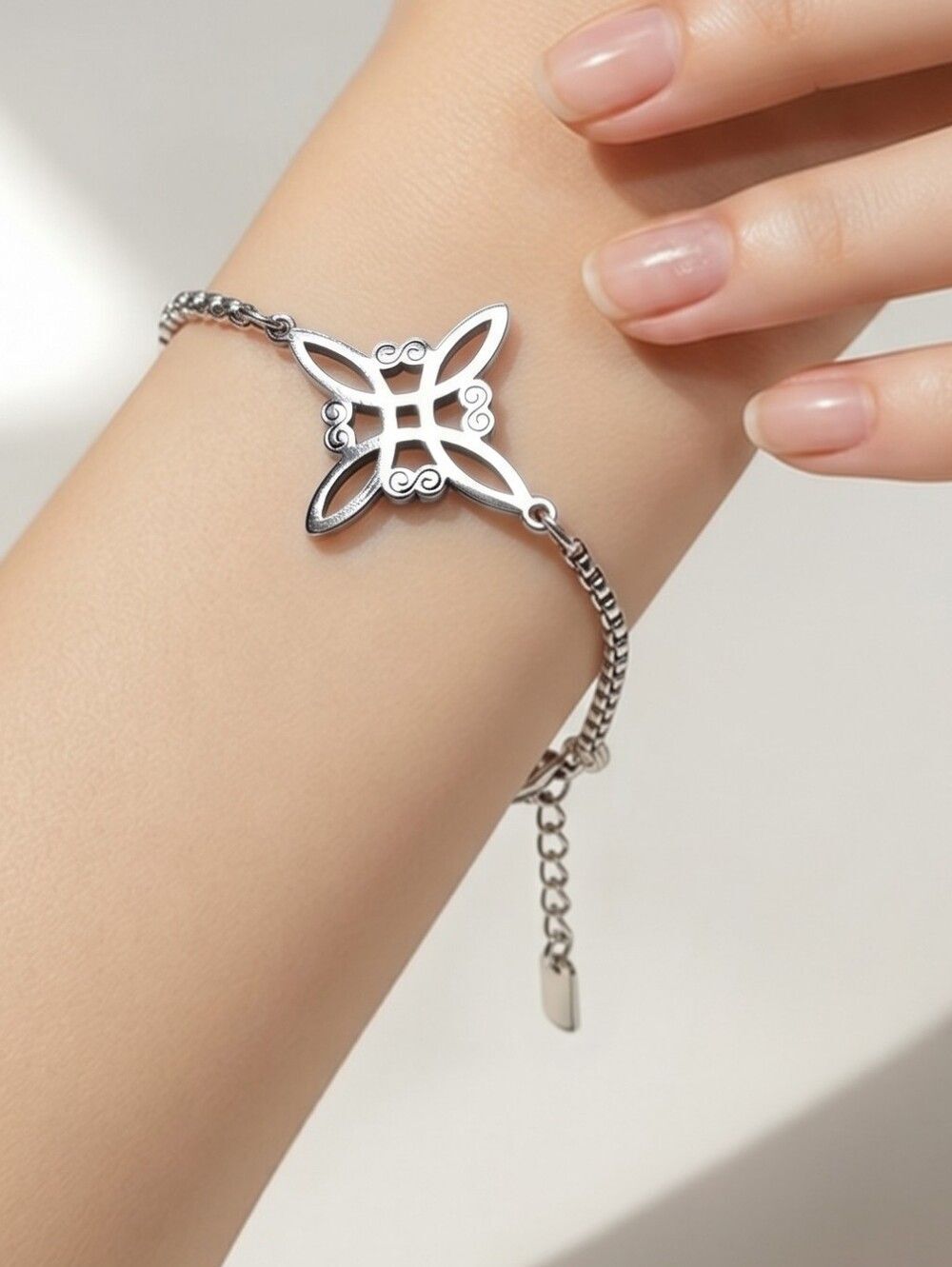 Celtic Infinity Cross Bracelet Stainless Steel Viking Witch Knot Irish Jewelry